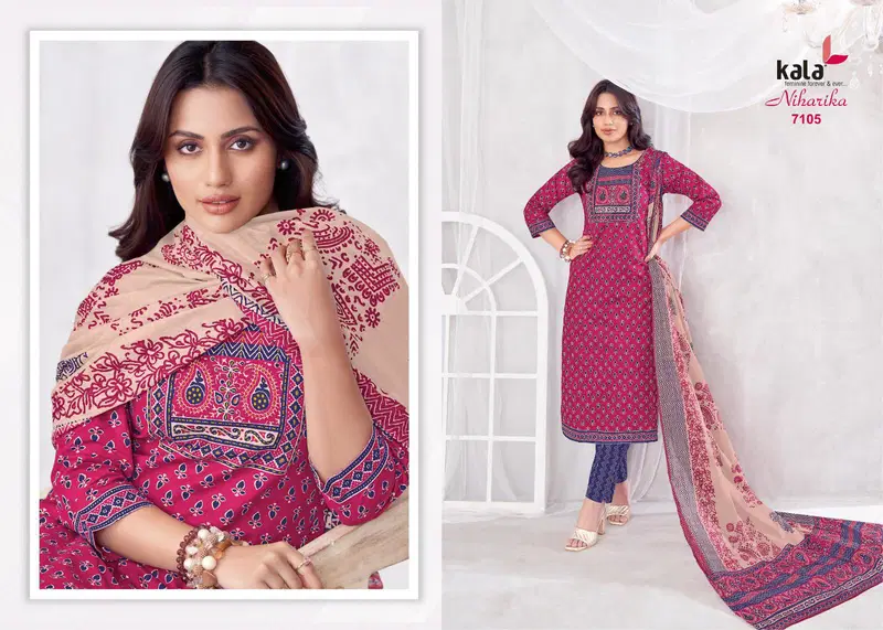 Niharika Vol 4 by Kala Jaipuri Printed Dress Material Collection